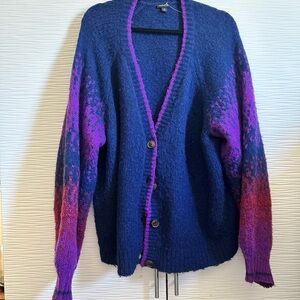 Torrid Blue and Purple Women's Cardigan Sweater